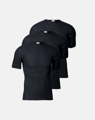 3-pak t-shirts "o-neck" | 100% bomuld | sort -JBS
