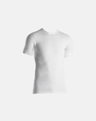 T-shirt "rib" | økologisk bomuld | hvid -Dovre