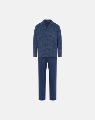 Pyjamas | 100% vævet bomuld | blå -JBS