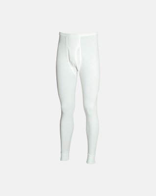 "Classic" long johns med gylp | 100% bomuld | hvid -Olympia