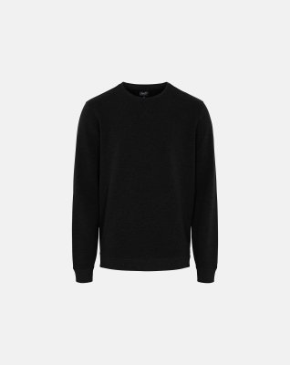 Sweatshirt | recycled polyester | sort -Claudio
