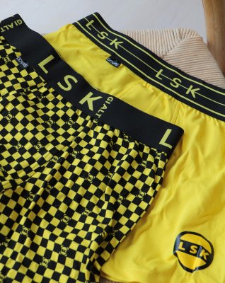2-pak fodbold-tights | bomuld | Lillestrøm gul -Dovre