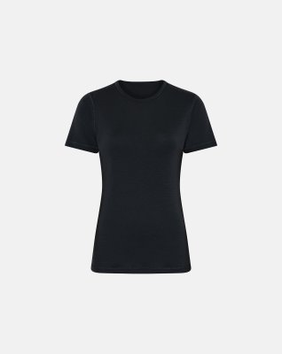 T-shirt | 100% uld | sort -Dovre Women