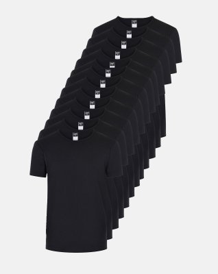 T-shirt 12-pak, Økologisk bomuld, Sort T-shirt 12-pak, Økologisk bomuld, Sort