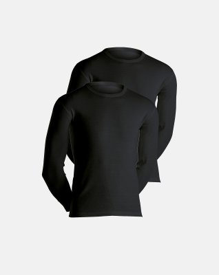 Langærmet t-shirts 2-pak | 100% merino uld | Sort -Dovre Langærmet t-shirts 2-pak | 100% merino uld | Sort -Dovre